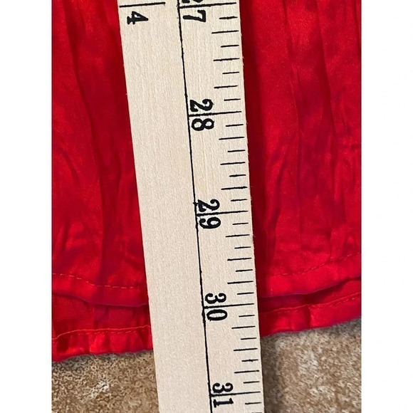 Lane Bryant Womens Long Sleeve Red Holiday Work Casual Button Up Shirt Size 22 - Picture 12 of 12